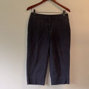 J. Jill dark Blue Cropped cotton Pants sz6